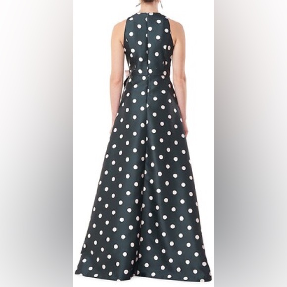 KAY UNGER Andrea Polka Dot Jumpsuit With Skirt Overlay Sz 4 - Picture 3 of 6